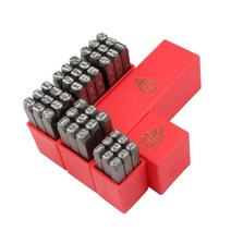 수동 문자 타각기 휴대용 마킹기펀치 세트 조각기, 영어 본체 3.0mm