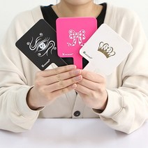 휴대용 심플 사각 미니 손거울, 블랙