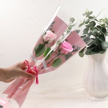 비누장미 꽃다발 졸업 입학 기념일 축하 꽃다발, 02)1송이 분홍 비누장미 꽃다발(1+1)