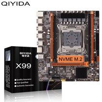 메인보드 QIYIDA X99 Motherboard Slot LGA2011-3 USB3.0 NVME M.2 SSD Support DDR4 Memory and Inter Xeon E5 V3 V4 Processor, One, One Size