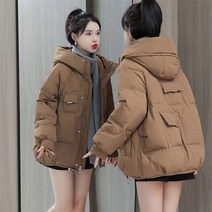 유광패딩 2022 새로운 겨울 파카 여성 자켓 후드 기본 코트 두꺼운 여성 자켓 따뜻한 코튼 파카 fahion 느슨한 겉옷