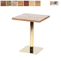 도리퍼니처 골드 600 사각 테이블 (7가지 상판) / 카페 커피숍 업소 철제 가구 식탁 테이블, 아카시아