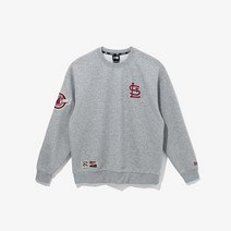 [AK PLAZA] [뉴에라][공용]MLB 쿠퍼스타운 100주년 기념 패치 세인트 루이스 카디널스 맨투맨 헤더그레이 (13549260)