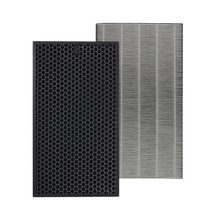 PUREBURG 교환용 집진 HEPA 필터+ 활성탄 냄새 필터 와 호환되는 샤프 KC-700Y5 (BW) KC-70E9 (BW) KC-B70 (BW) 공기 청정기 교환 부품 FZ-BX70HF FZ-B70DF