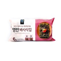 ® 청정원 명란 바사삭김 3.6g 6봉 명란김 구운김 GЯ+VIP_ 명란 김 명란김, GЯ 청정원 명란 바사삭김 3.6g 6봉(1개)