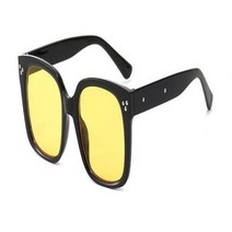 얼굴형에맞는안경 빅사이즈 대두 안경태 여성선글라스 빈티지 브랜드 디자이너 옐로우 틴티드 선글라스 여성 빅 프레임 독특한 그늘 럭셔리 스퀘어 오버 사이즈 한국어