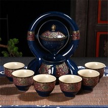 티포트세트 홍차 도자기 티팟 휴대용 차 세라믹 야외 여행 오후 주전자 그릇 차 컵 차, 5종 세트, 분명한
