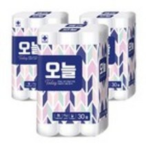 오늘 무형광 3겹 데코 화장지 20 m, 30롤, 3팩