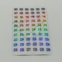 새임 원형 181-240 넘버링스티커 홀로그램스티커 스티커번호 원형스티커