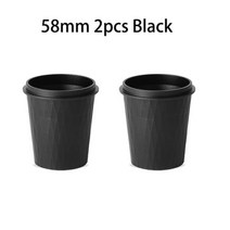MHW3BOMBER 커피 도징 컵 5158mm Portafilters 전문 카페 바 기계 도구 홈 바리스타 액세서리, 2pcs 58 Black