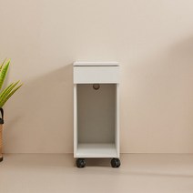 PC 컴퓨터 본체 이동식 서랍 수납장 300, 아카시아블랙