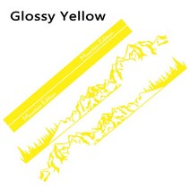 자동차 도어 사이드 스티커 Camper Van Mountain Edition Decals 액세서리 폭스 바겐 VW Transporter T4 T5 T6 Multivan Carave, Glossy Yellow+LWB