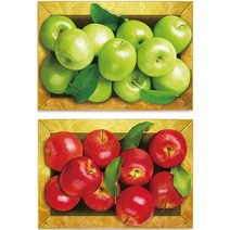 디데코 돈들어오는 황금 상자 청 사과 풍수 집들이 개업 선물 인테리어 그림 액자 골드, 황금상자 (홍)사과