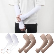 발렌티노크리스티 남자 여자 타투 차단 골프 토시 여름토시 4켤레 set, 화이트/베이지