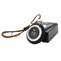 자동차 원격 시동 제어 경보기 유니버설 카 1pcs 12V 자동 교체 엔진 시작 중지 버튼 열쇠가없는 항목 점화, 01 Black