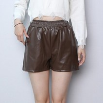 레더 가죽 밴딩 반바지