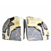 AMOYSTONE 브라질 락 북엔드 1쌍 핑크 마노 지오드 1.4-1.8kg3-4파운드 비디오 게임 CD용 독특한 홈 데코 119389