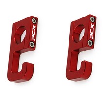 래셔널 2개셋트 PCX봉지걸이 22mm 핸들바 범용 PCX 전년식 차종호환 22MM 오토바이봉지걸이 2개셋트, 레드