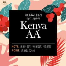 [비바커피원두]케냐 니에리 레드 마운틴 AA 핸드드립 더치 스페셜티 로스팅 원두 200g, 500g, 홀빈(분쇄안함)