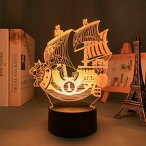 피규어케이스장 진열대 레고장식장루피 조로 3D 야간 조명 원피스 주변 아크릴 스탠드 방 장식 침대 머리, 35 HZW05