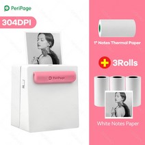 사진 인쇄기 인화기 휴대폰 프린터 PeriPage 미니 포켓 프린터 무선 열전 사 포토 라벨 Android iPhone Kid, PK add 3 White Paper