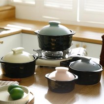 국산 ih 인덕션 사용 가능 내열 계란찜 뚝배기 솥밥 1인 찜기 무균열 미니 도자기 냄비, 가스레인지, 대, 1개
