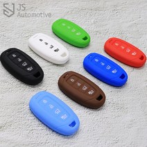 JS automotive 현대 신형 스마트키 젤리 실리콘 키케이스 키커버 키링 키지갑 키홀더, 레드