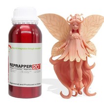 RepRapper 201 ABSLike 3D 프린터 수지 고속 UV 경화 민감성 405nm 표준 광폴리머 수지 부서지지 않는 고정밀 및 낮은 수축 LCD 인쇄용 반투명 블랙 5, 500g Red Wax, 500g Red Wax