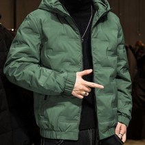 남자 봄잠바 후드숏패딩