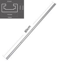 클램프 300-800mm t-트랙 t-슬롯 연귀 트랙 지그 t 나사 고정 슬롯 테이블 톱 라우터 테이블 작업대 목공 도구 유형-19, 800mm, 1개