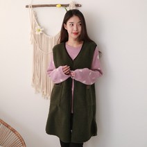 탱크걸 따뜻 뽀글이 롱베스트(C 28685) 부클롱조끼