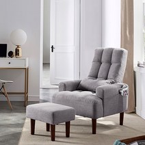 수오 올레스트 1인용 생활 발수 패브릭 리클라이너소파 사은품 스툴+쿠션포함 (A-1663-1), 그레이