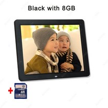 전자 액자 스마트 디지털앨범 전자 액자 스마트 디지털앨범10 인치 디지털 사진 프레임, 검은색 8GB, 나는 플러그