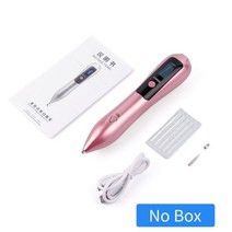 9 레벨 점 제거 스윕 다크 스팟 펜 LCD 디스플레이 페이셜 뷰티 스킨 케어 기계 휴대용 사마귀 태그 문신 청소 장치, Pink No Box