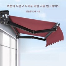 농막 컨테이너 고정 테라스 차양막 비가림막 접이식 전동 수동 주택 캐노피 어닝 셀프설치, 검은색 페인트(벽 3m에 1.5m 늘이기)