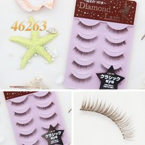 일본 인조 속눈썹 다이아몬드래쉬 시리즈 미용 용품, 1개, 46263 브라운 내추럴