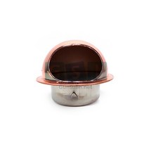 금색 원형후드캡/50mm/75mm/100mm/125mm후드켑/환풍기/동/후드/닥트/턱트/후렉시볼캡/배관/환기구/송풍구, 1개