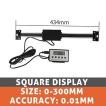 Javio-0-150/200/300/400/500mm 0.01mm DRO 마그네틱 원격 디지털 판독 선형 스케일 외부 디스플레이 앱스트, CHINA, 300mm square