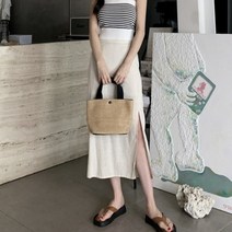 [바보사랑] 여성 여자 롱 스커트 치마 데일리 헤루니 린넨 옆트임