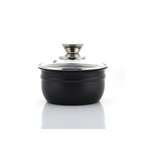 퀸센스 더리치 블랙 세라믹 인덕션 겸용 스텐 냄비 뚝배기 14cm 18cm, 1개, 더리치 블랙스텐 뚝배기 14cm