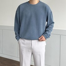 우모르 남녀공용 얇은 간절기 빅사이즈 니트 긴팔티 L~5XL