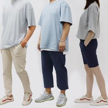 데님투나잇 남자 여자 48kg~93kg까지 착용 스판 린넨팬츠 린넨바지 반바지 8부바지 여름바지