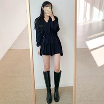박남매 / 모에 카라넥 프릴 미니 원피스 P000BGWV