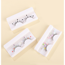CMCOSMETIC 글리터 스팽글 속눈썹 환타지 메이크업 특수분장 무대분장, 12, 12개