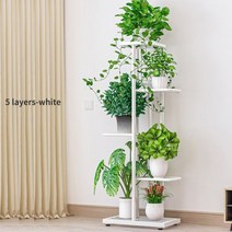 6/7/8 레이어 꽃 스탠드 랙 선반 철 공장 홀더 홈 정원 냄비 주최자 거실 스토리지, 5layers-white