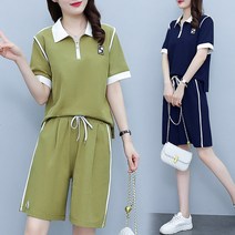 DarjinQD 여자 여름 투피스 반팔 반바지 BH575