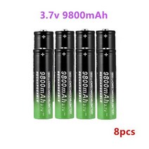 배터리 호환 2023 신제품18650 9800mAh 3.7V 18650 리튬 이온 충전식 손전등 토치 충전지 Li-ion, 빨간