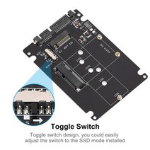 컴퓨터PC Zexmte NGFF MSATA-SATA 3.0 어댑터 M.2 USB 3.0-2.5 SATA 하드 디스크 2in1 컨버터 리더 카드 PC 노트북 용 케이블 포함, [02] Only NGFF MSATA Card, NGFF MSATA 카드 전용