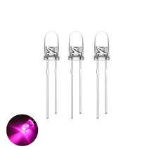 JINHA DIP LED 고휘도LED ROUND 발광다이오드 3mm, 10개, (3파이_DIP) PINK