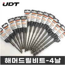 UDT 4날 SDS PLUS 해머드릴비트 콘크리트 기리, 4날 SDS 16mm (16x310mm)